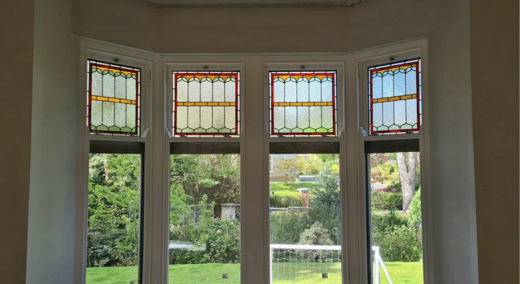 Decorative glass in the home windows
