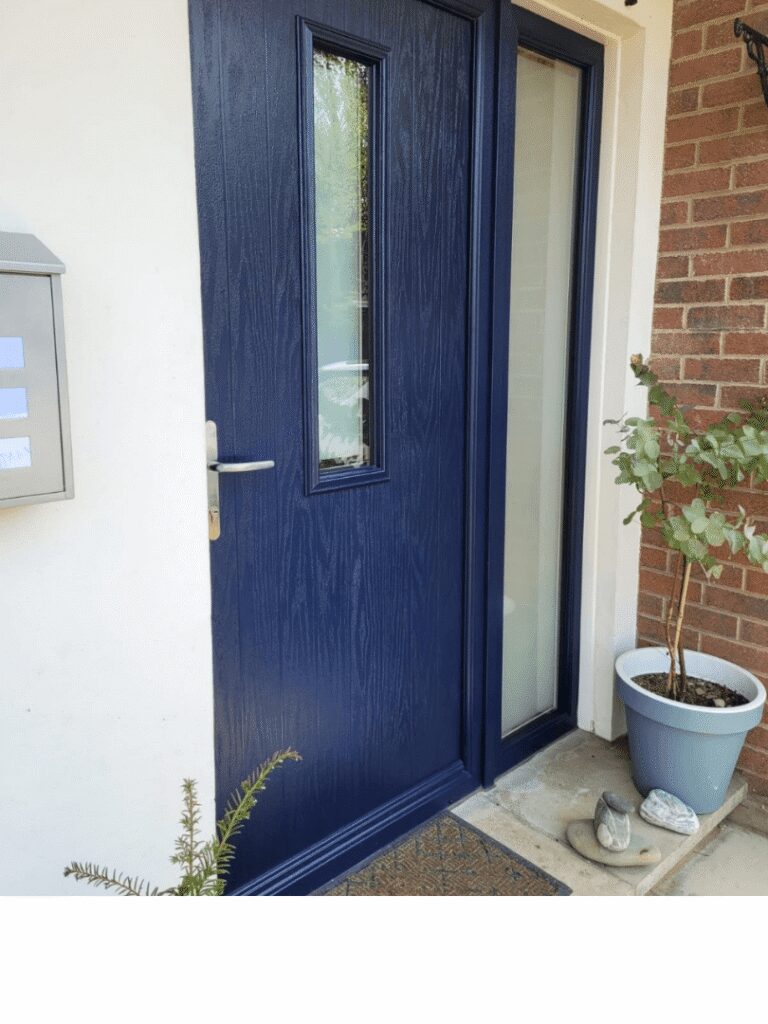 Deep Blue UPVC Front Door